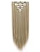 3-5 Days Delivery 7Pcs 16 Clips 23-24 Inch Thick Curly Straight Full Head Clip in on Double Weft Hair Extensions 20 Colors,Ash Blonde Mix Bleach Blonde-straightthumb 1