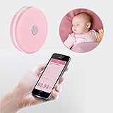 Smart Baby Thermometer Wearable Professional Accurate Monitor via APP Compatible with iOS and Android FDA Approved (Pink)