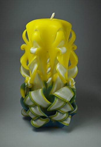 Handmade Wedding Favors Big Color Carved Candles - Get unique living room, bedroom decor - Gift idea for bridegroom and bride