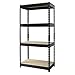 Space Solutions Iron Horse 3800 Riveted Metal Shelving 4-Shelf 16Dx30Wx60H Black