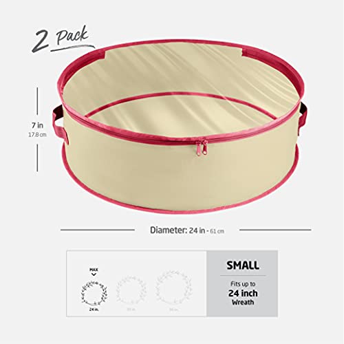 ZOBER Christmas Wreath Storage Container 24 Inch Wreath Storage