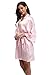 VogueBridal Women's Satin Rhinestone Short Wedding Kimono Robe