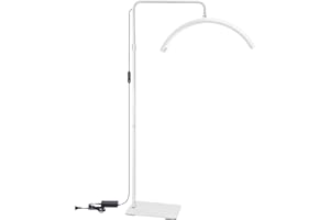 ebrlaxin Lash Light for Eyelash Extensions -Led Moon Light for Lashes, Tattoo Artists, Nail Tech, Esthetician - Cool, Warm Lighting Lamp with Adjustable Brightness & Height - with Phone Holder