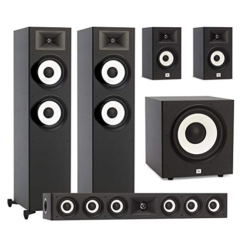 JBL 5.1 System with 2 JBL Stage A190 Floorstanding Speakers, 1 JBL Stage A135C Center Speaker, 2