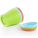 WARMBUY 6 Pack Colorful Round Plastic Plant Pots with Saucers