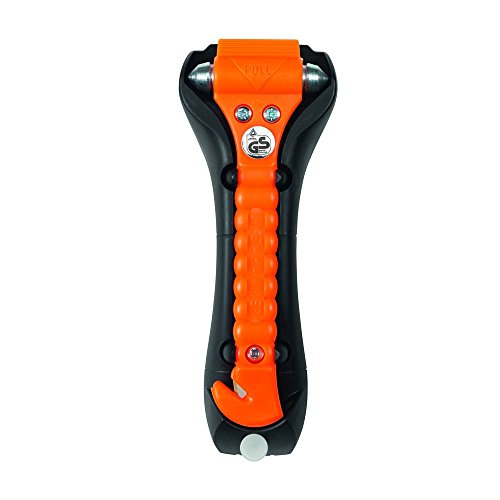 Lifehammer Brand Safety Hammer, the Original Emergency Escape and Rescue Tool with Seatbelt Cutter, Made in the Netherlands, Glow Orange