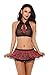 ADORNEVE Women Sexy Lingerie Outfit School Girl's Cosplay Costumes Black XX-Large
