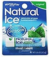 Mentholatum Natural Ice Lip Balm Original SPF 15 1 Each ( Packs of 12)