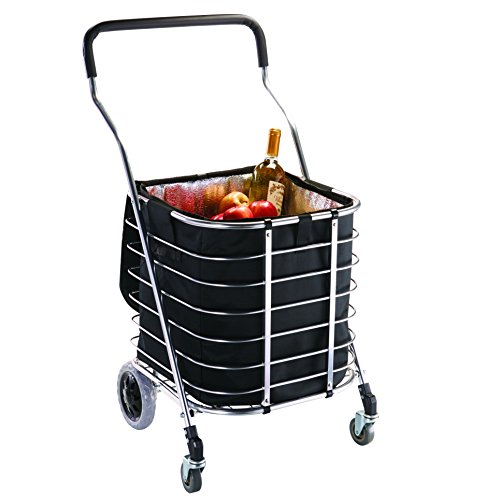HOMZ Premium Tote Cart Bundle Buggy Liner, Aluminum 15" x 15" x 15