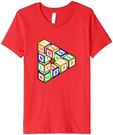 Kids Impossible construction of toy blocks in a weird triangle 12 Red