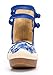 AvaCostume Women's Embroidery Strappy Round Toe Platform Wedges Fashion 38 Blue