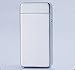 4BOSS PREMIUM USB Rechargeable Electronic lighter Windproof, flameless, no gas and fluid required, energy-saving side button double arc lighter. (Silver)