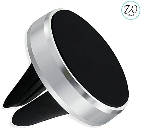 West7 Mobile Phone Holder Magnetic for Car Ac Vent | Universal Car Mobile Mount | Car Mobile Stand with 360° Rotation. (Silver)