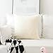 Home Brilliant Pillow Cover 26x26 Plush Solid Faux Fur Euro Sham, 66x66 cm 26 x 26 inch, White