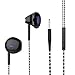 Headphones, Wotmic In Ear Earbuds with Microphone iPhone Earphones In Line Control Black
