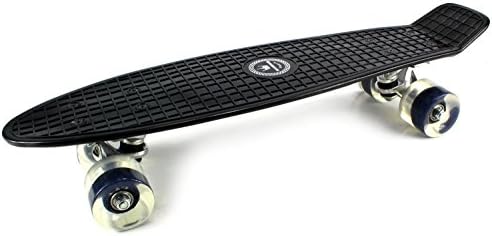 VT Skate King Complete 22" Banana Skateboard w/ Metal Trucks, ABEC-7 Bearings, High Quality Wheels &amp; Bushings (Black)