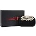 Fawziya Flower Purse With Rhinestones Velvet Clutch Evening Bags-Black