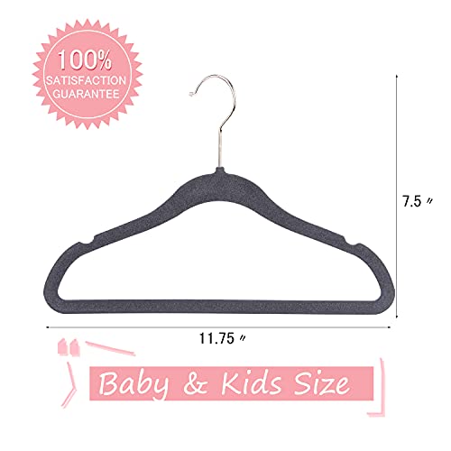Himetsuya Kids Hangers 50 Pack Baby Velvet Hangers With 8 Pcs Baby