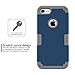 LONTECT for iPhone 8 Case, iPhone 7 Case Hybrid Heavy Duty Shockproof Full-Body Protective Case with Dual Layer [Hard PC+ Soft Silicone] Impact Protection for Apple iPhone 8/iPhone 7, Navy Blue/Grey