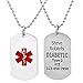 Stainless Steel Medical Id Dog Tag with 24
