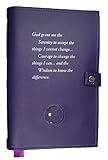 Paperback GIANT PRINT Deluxe Double Alcoholics Anonymous AA Big Book & 12 Steps & 12 Traditions Book Cover Coin Holder Purple