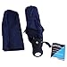 Orbisey Compact Auto Open and Close One-Handed Outdoor Rain Umbrella - Durable, Lightweight, One Button Press to Open and Close (Navy)