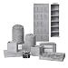 DormCo 10PC Complete Organization Set - TUSK Storage - Gray