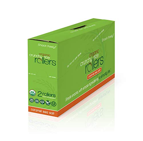 Crunchy Rollers - Organic Healthy Snacks - Caramel Sea Salt (8 Packs of 2)