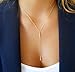 Handmade Delicate Y shape Gold Lariat necklace