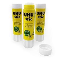 UHU Stic - 0.29 oz / 8.2g Clear Glue Stick - Pack of 3