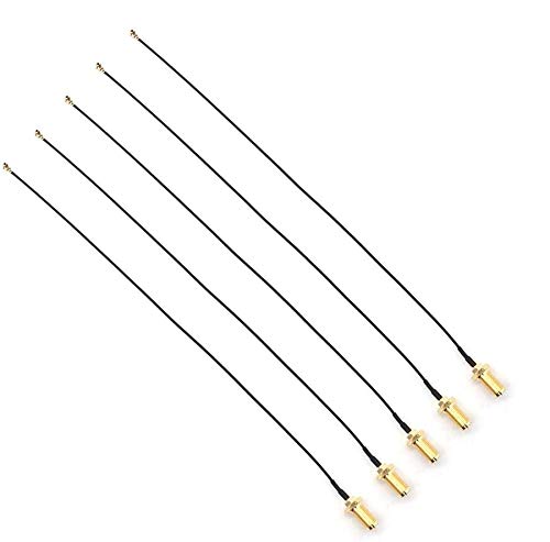 DollaTek 5pcs 20cm/7.8" U.FL Mini PCI to Reverse Polarity SMA Pigtail Antenna WiFi Cable IPEX to SMA Female Pigtail Cable WiFi Adapter FPV Antenna Transmitter - Outer spiral inner needle
