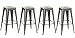 BTExpert Solid Steel Stacking Industrial Distressed Rustic Metal Tabouret Dining Room Modern Steel Barstool, 30