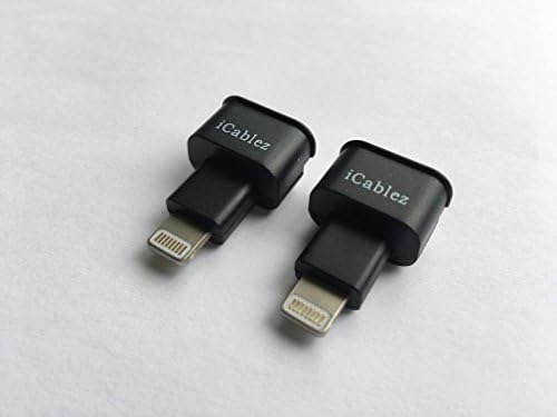 [iCablez USA] 2pcs 8 Pin Generic Lightning Dock Extender Adapter for iPhone 5 5s 5c SE 6 6+ 7 7 plus Fr Otterbox,Lifeproof Cases