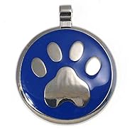 LuckyPet Paw Print Enamel Jewelry Pet ID Tag for Dogs and Cats, Personalized Engraving on The Back Side