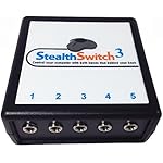 StealthSwitch3 USB Foot Controller - Mac and PC Programmable Foot Pedal - Use with Foot Switch for Photo Booth, PTT Switch, Gaming Foot Pedal