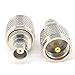 BNC to UHF Antenna Adapter - Female to Male PL259 RF Coaxial Connectors - Radio Adapter for CB, Ham, Scanner, SWL - Pack of 2