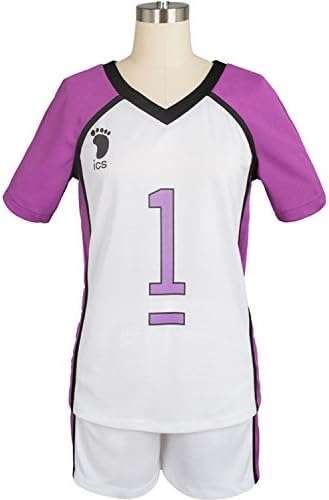 Caleshop High School Outfit Academy Sportswear Wakatoshi Uniform #1 Shorts Top Cosplay Costume