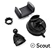 Scout Car Phone Holder for Cell Phone Car Mount iPhone 7/7 Plus 6s / 6s Plus, Samsung Galaxy S6 Edge Plus S5 S4, Note 5 4 3, Google Nexus 5 4, LG G4 (Black)