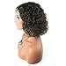 Eayon Hair Short Bob Curly Human Hair Wigs for Women Middle Part Brazilian Virgin Hair Lace Front Wigs with Baby Hair 130% Density Natural Color 10inch