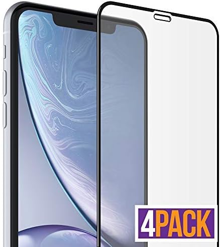 FlexGear Screen Protector for iPhone 11 / iPhone XR [Full Coverage] Tempered Glass, Clear (4-Pack)