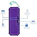 Aduro Amplify Sound Glow Wireless Portable Speaker w/ LED Light Show & Built-in FM Radio & Hands Free Calling w/ Built-in Microphone (Purple/Turquoise)