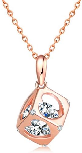 Jisela 925 Sterling Silver Love Magic Cubic Zirconia Pendant Necklace Valentine's Day Gift