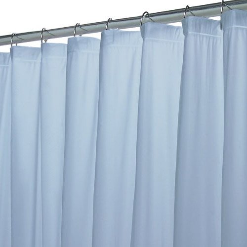Light Blue Vinyl Shower Curtain Liner With By