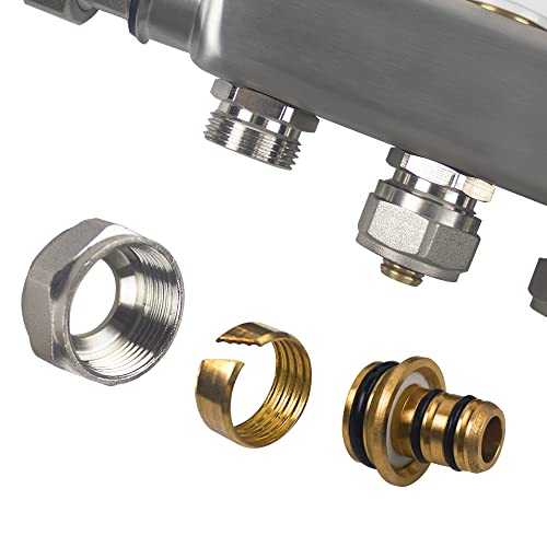 5 Loop Radiant Heat Manifold, 5zone PEX Tubing Manifolds with