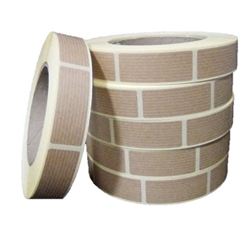 1000 Labels Kraft 5 x 2 cms.-Kraft Adhesive Labels 5 x 2cms