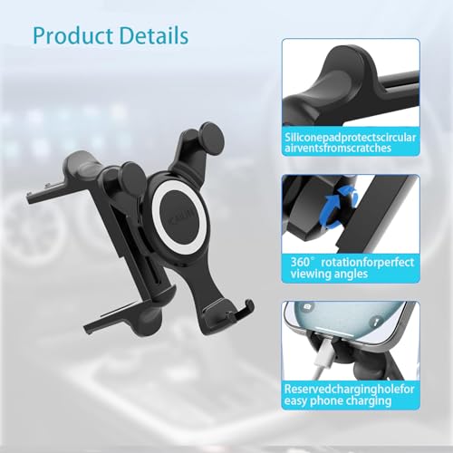 ICAILIN Car Phone Holder for 360°Rotation Car Phone Holder for Smart 453,Forfour Fortwo Accessories,Mercedes Benz A/B/C/E/S,Mini Cooper