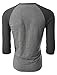 OLLIN1 Premium Mens Lightweight 3/4 Sleeve Raglan Baseball T Shirt