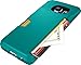 Galaxy S6 Edge Wallet Case - Vault Slim Wallet by Silk - Ultra Slim Protective Credit Card ID Cover (Pacific Green)