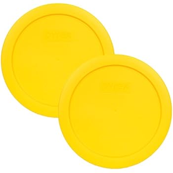 Pyrex 7201-PC Round 4 Cup Storage Lid for Glass Bowls (2, Yellow)