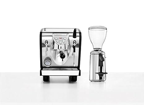 Combo set Nuova Simonelli Musica Espressomaschine mit Grinta AMMT Kaffeemühle verchromt